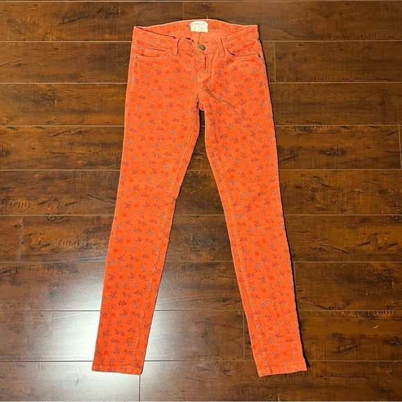 ANTHROPOLOGIE Current/Elliott The Ankle Skinny Poppy Ditsy Blossom Size 25 - Picture 4 of 11